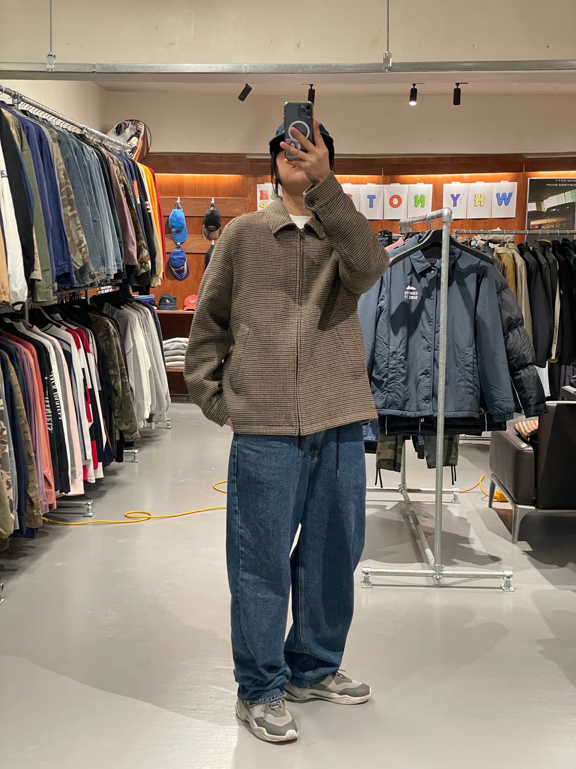 유니클로 체크 블루종 자켓   상품이미지6