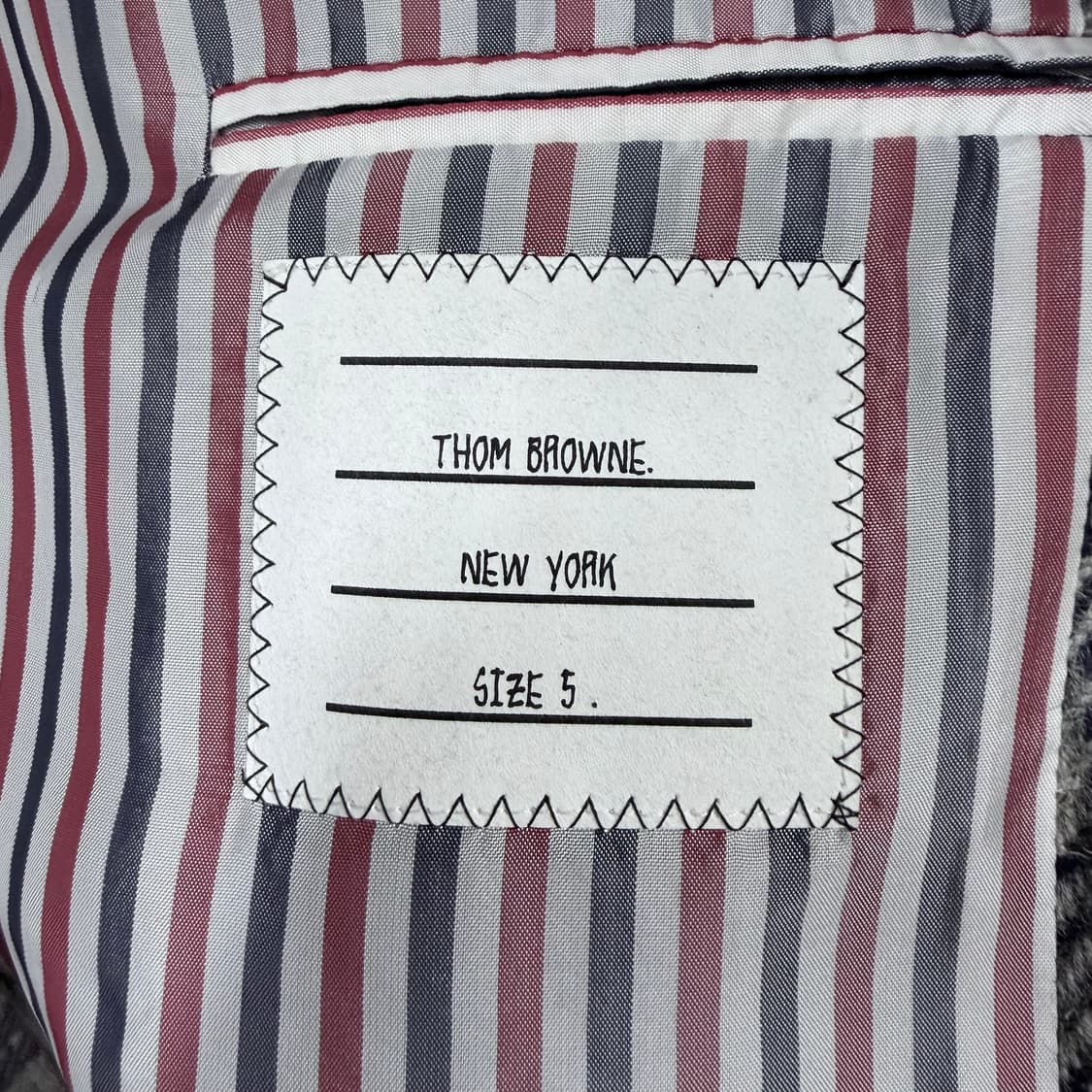 [S급/5] 톰브라운 타탄 체크 브러쉬드 울 코트 자켓 그레이 상품이미지7