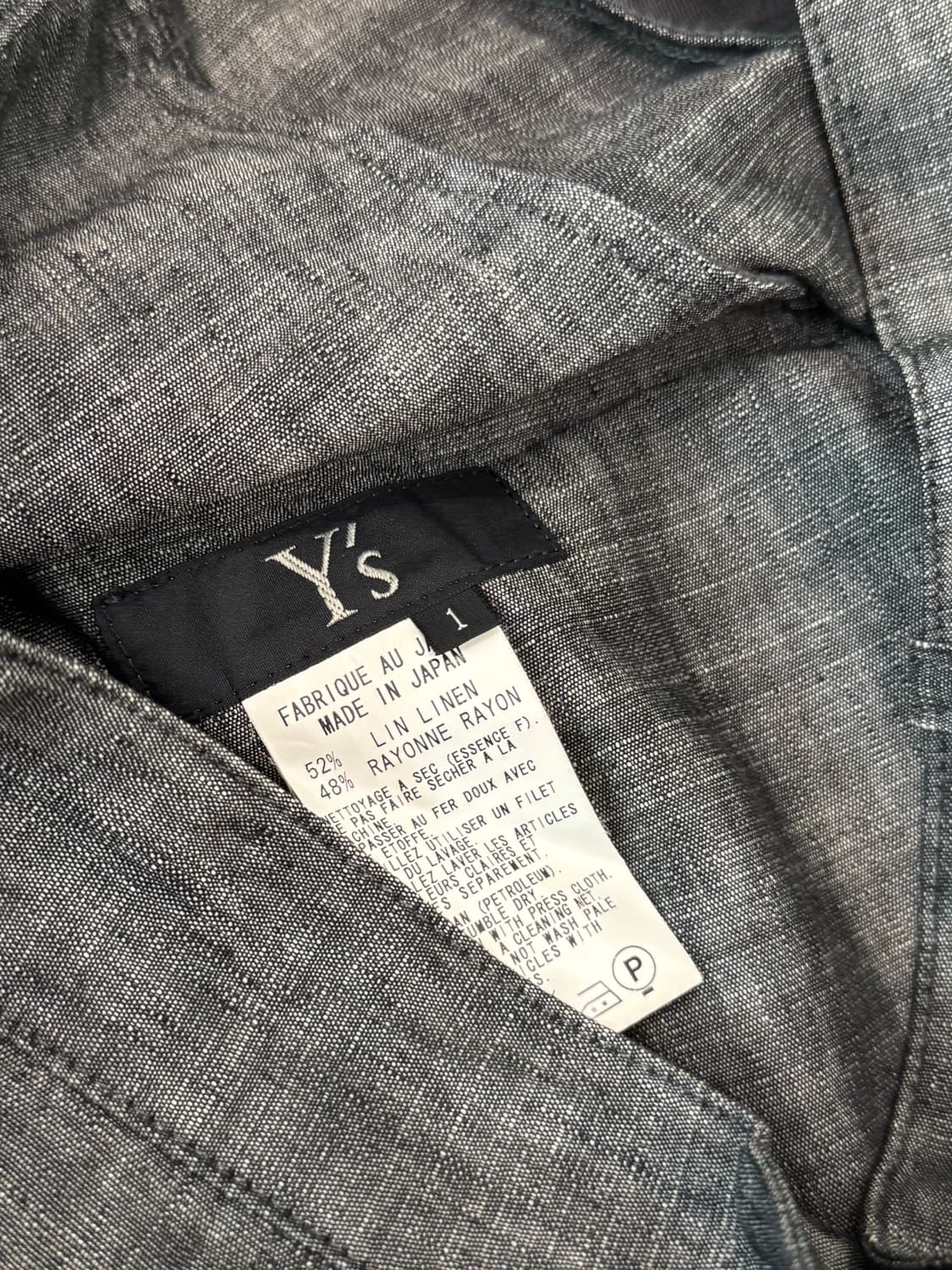 요지야마모토 린넨 플레어 크롭 트라우저 상품이미지5