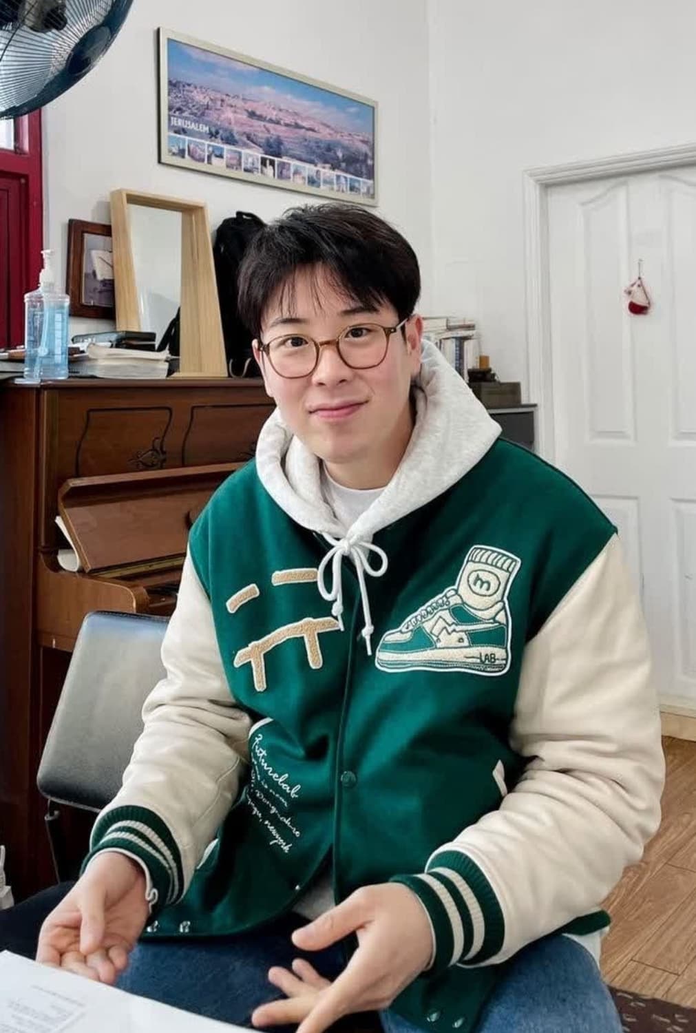 [52] 퓨처랩 SAINT WEST 바시티자켓 그린 상품이미지1