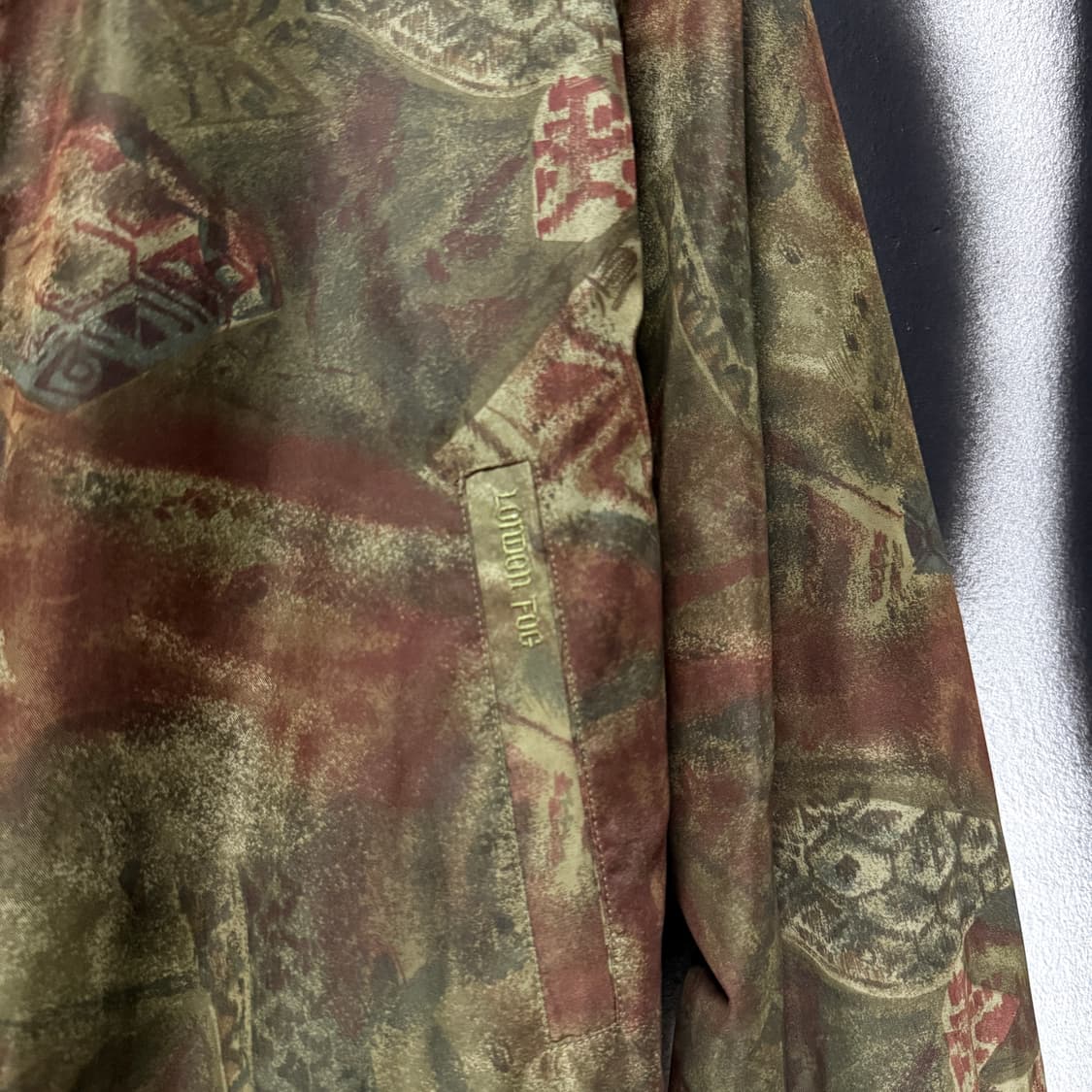 런던포그 에스닉 자카드 패턴 집업 블루종 자켓 상품이미지7