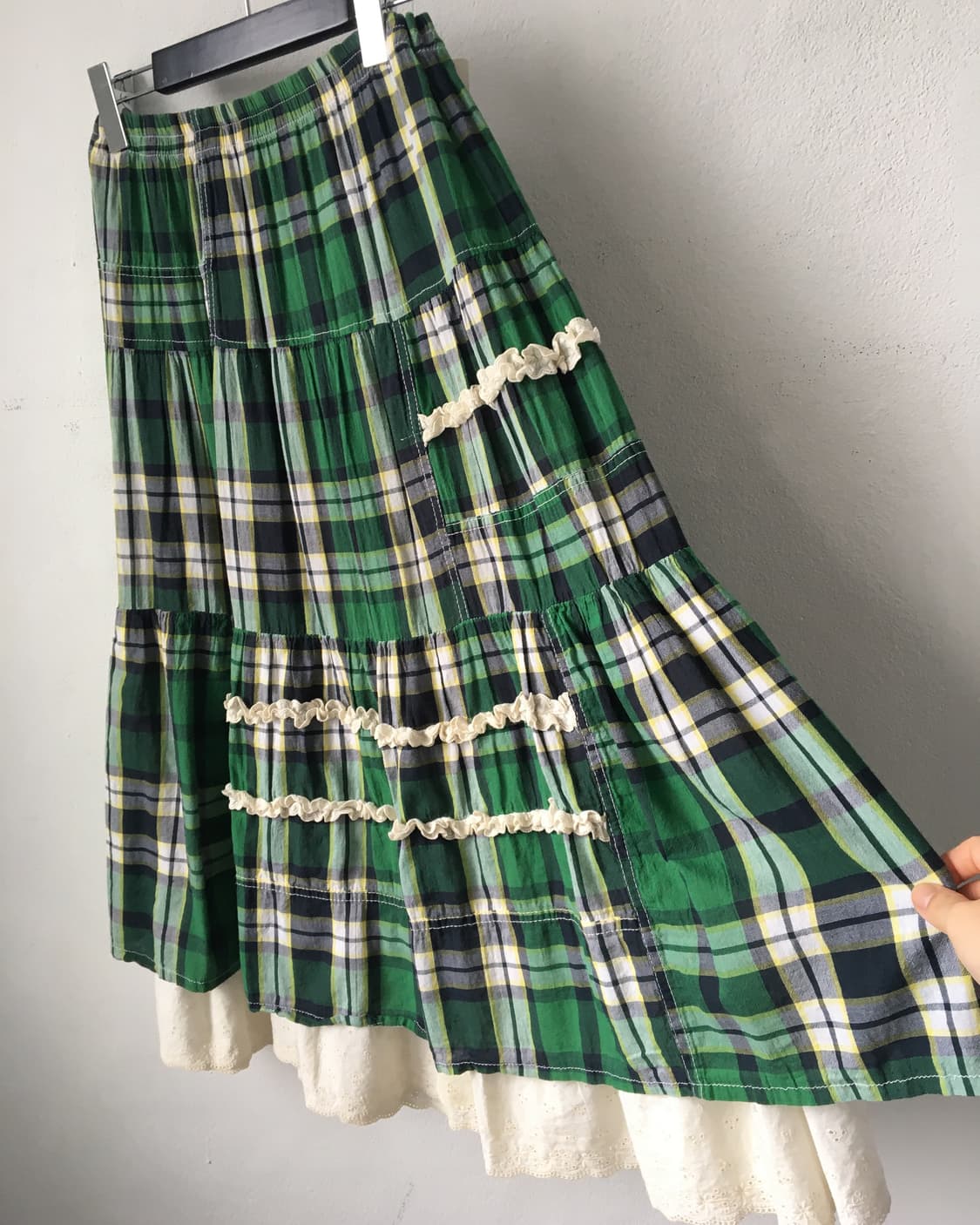 Check pattern skirt 상품이미지3