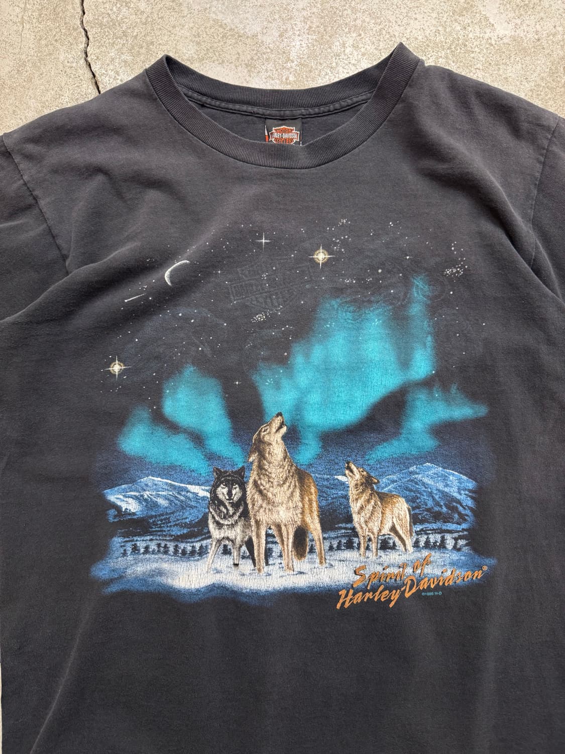 90s 할리데이비슨 오로라울프 반팔티 상품이미지2