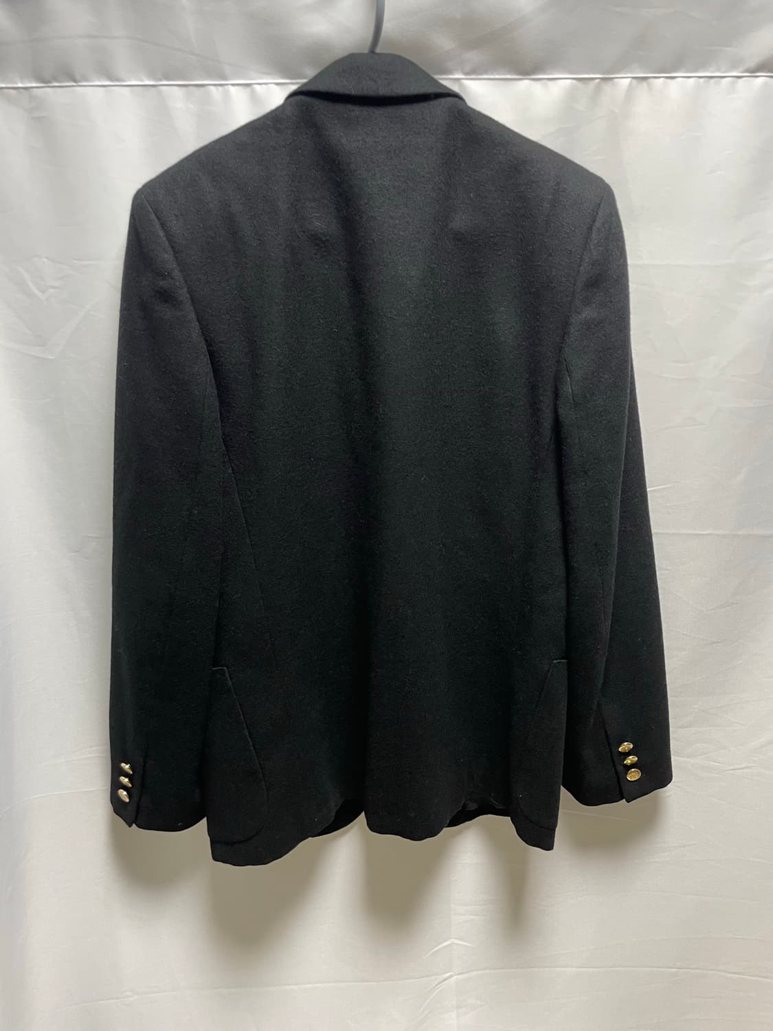 버버리 아카이브 블랙 크레스트 로고 와펜 원버튼 자켓 상품이미지2