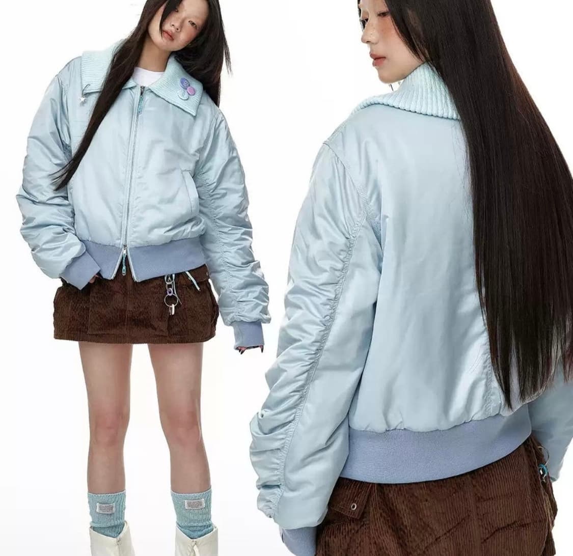 지쿠 블루 봄버 자켓 상품이미지1