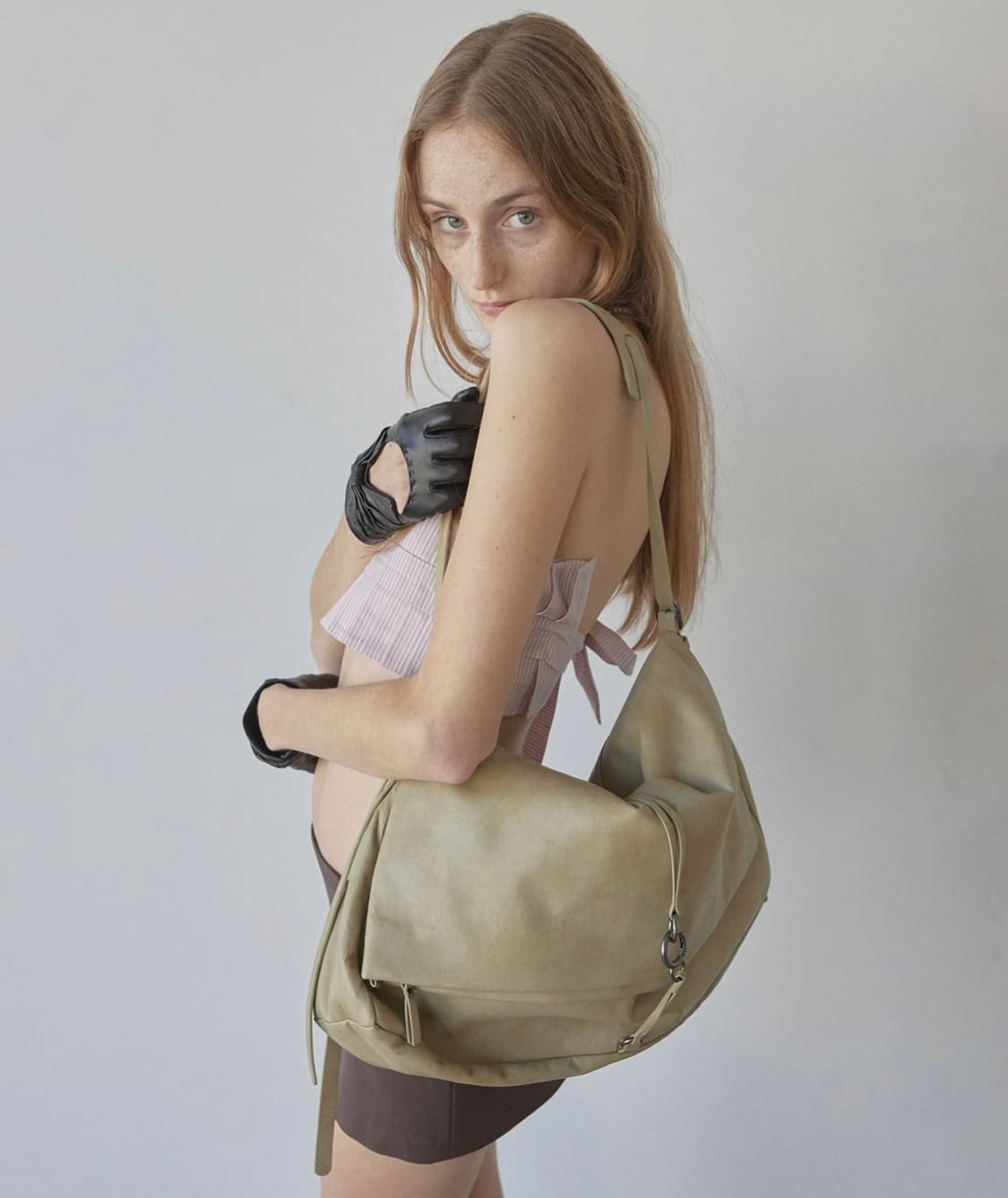 스컬프터 folded slouchy bag 폴디드 슬라우치 백 더티 그린 상품이미지1