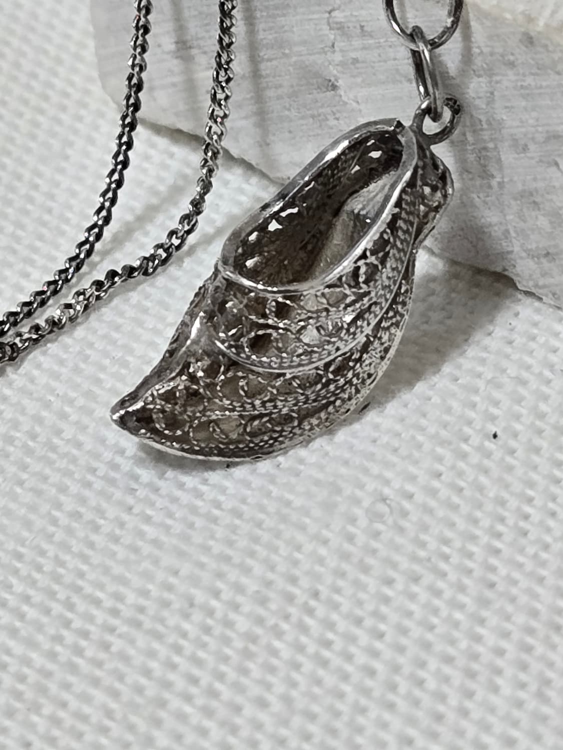 유럽빈티지 925 실버 필리그리 슈즈 펜던트 목걸이
 상품이미지8