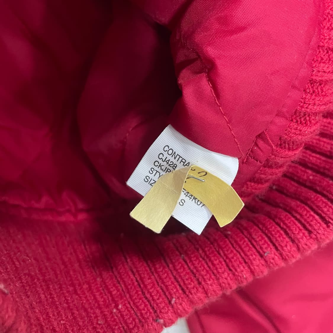 켈빈클라인 후디 퍼 숏 패딩 레드 상품이미지7