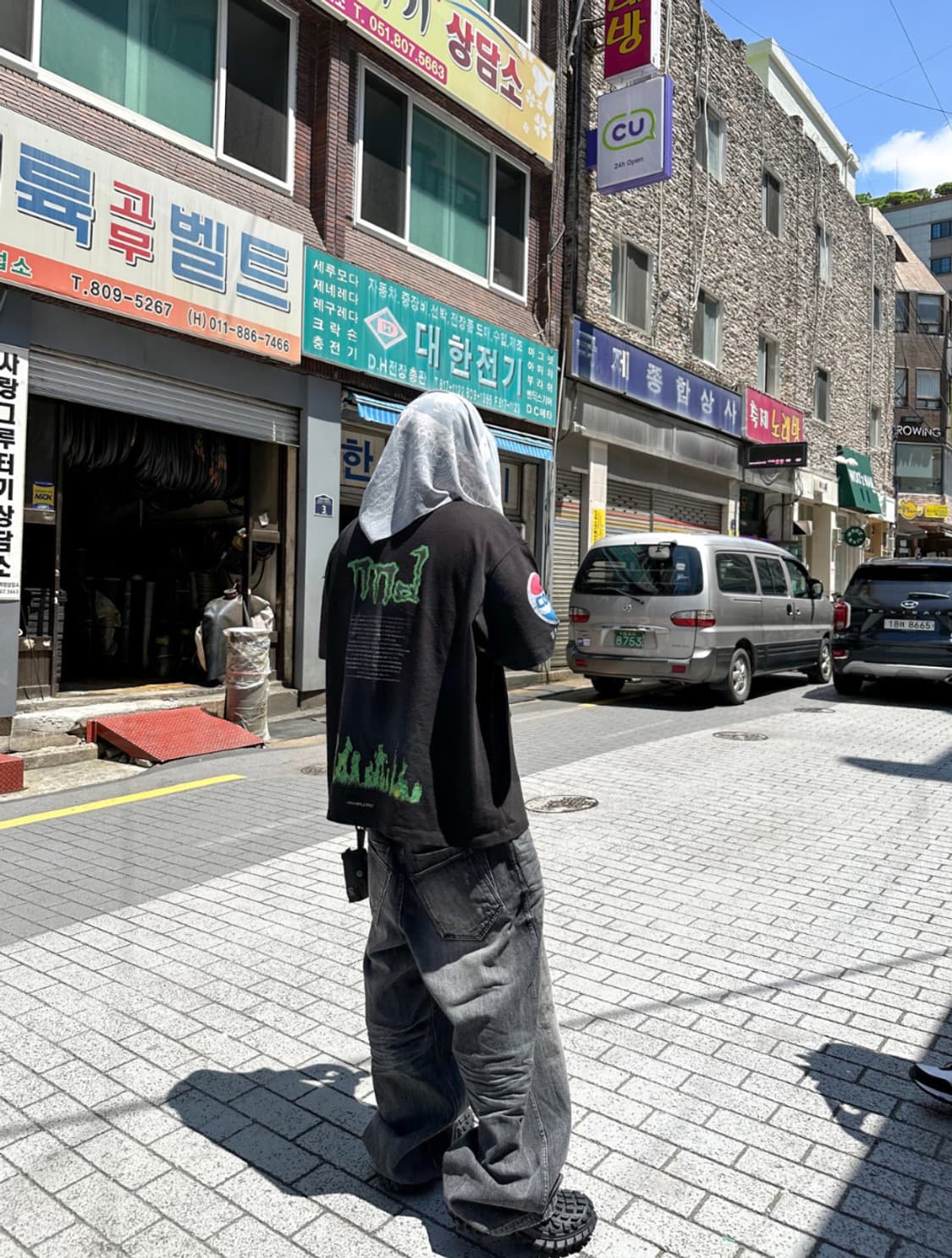 논노드 제패니즈 데님 워시드 블랙 상품이미지2