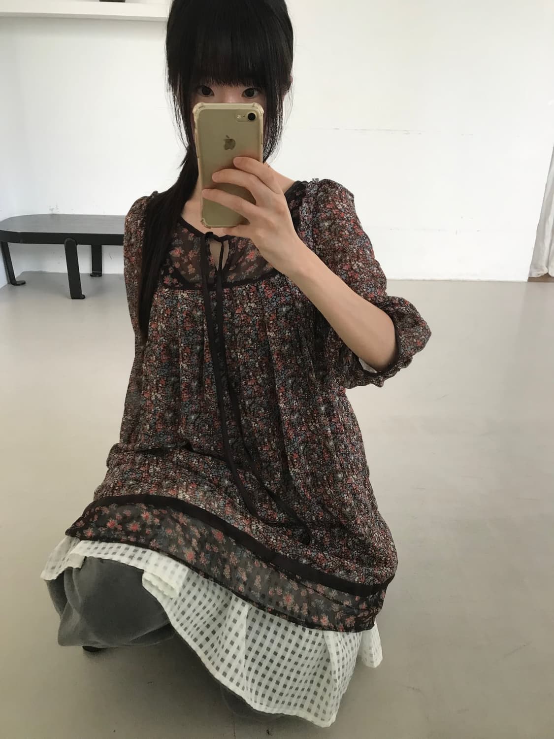 vintage pattern one-piece 상품이미지4