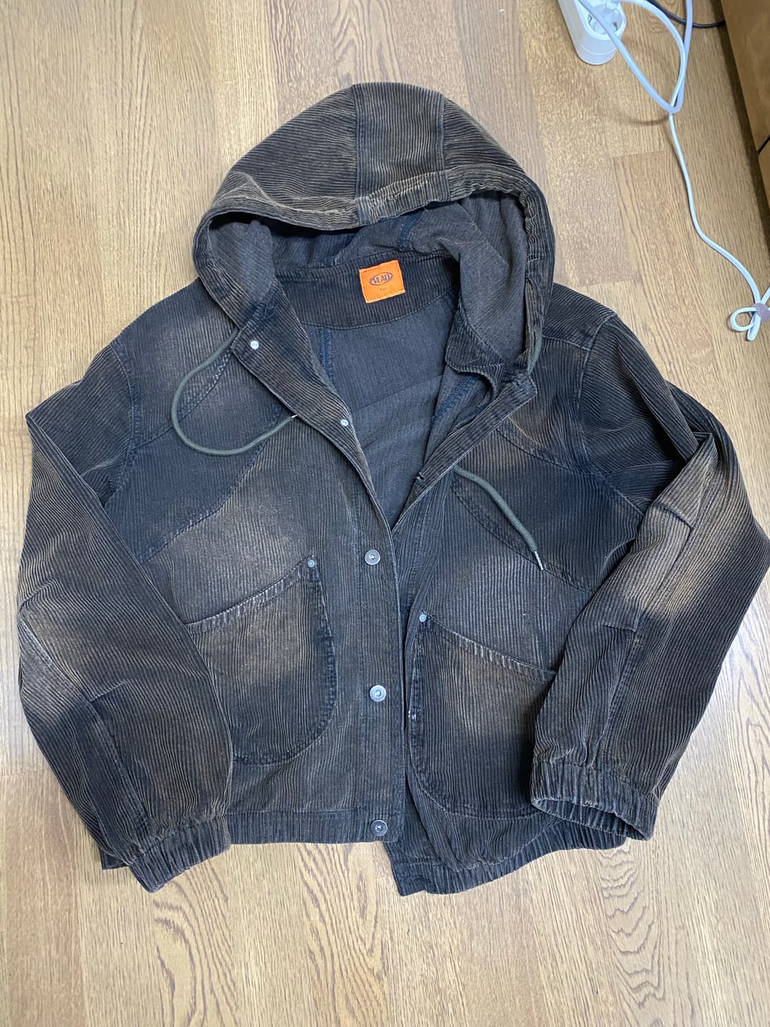 디미트리블랙 코듀로이 후드 자켓 빈티지 브라운 4사이즈 상품이미지1