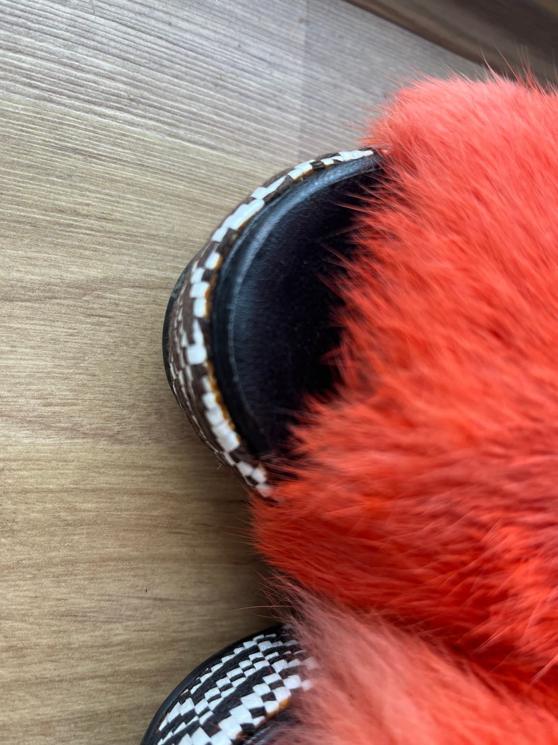 일본 빈티지토끼털 통굽샌들 상품이미지4