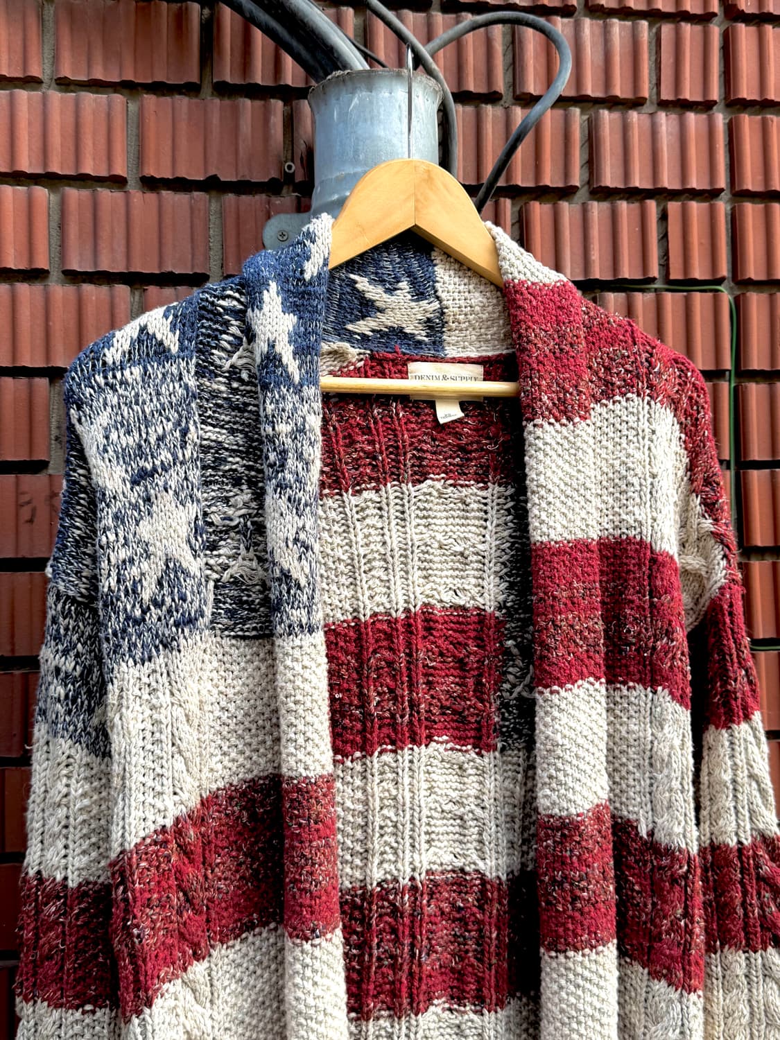 데님 앤 서플라이 성조기 케이블 가디건 폴로 랄프로렌 상품이미지2