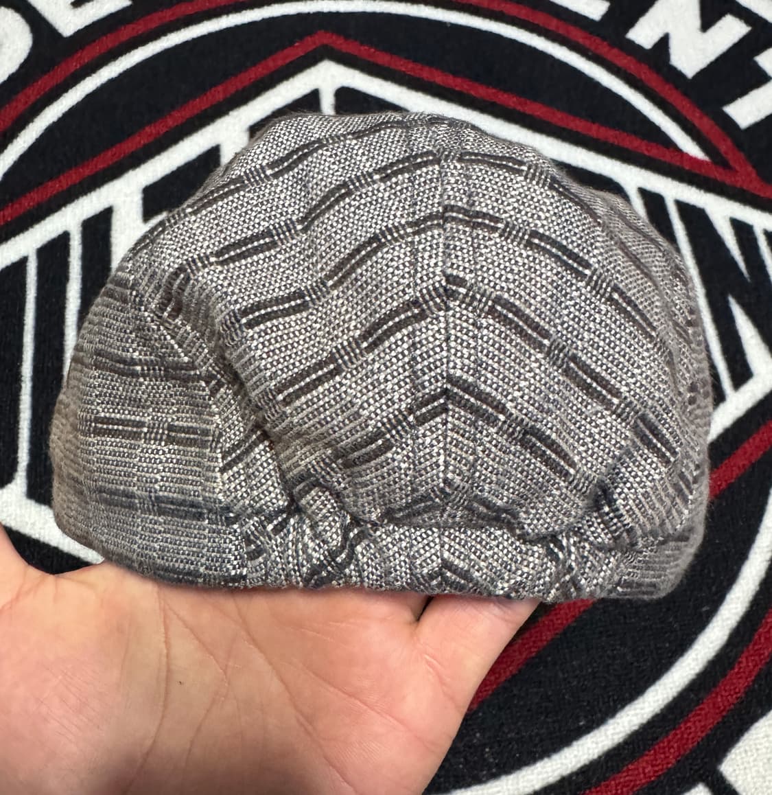 슈프림 네팔 우븐 스트라이프 피티드 캡 M/L 블랙 박스로고 상품이미지4