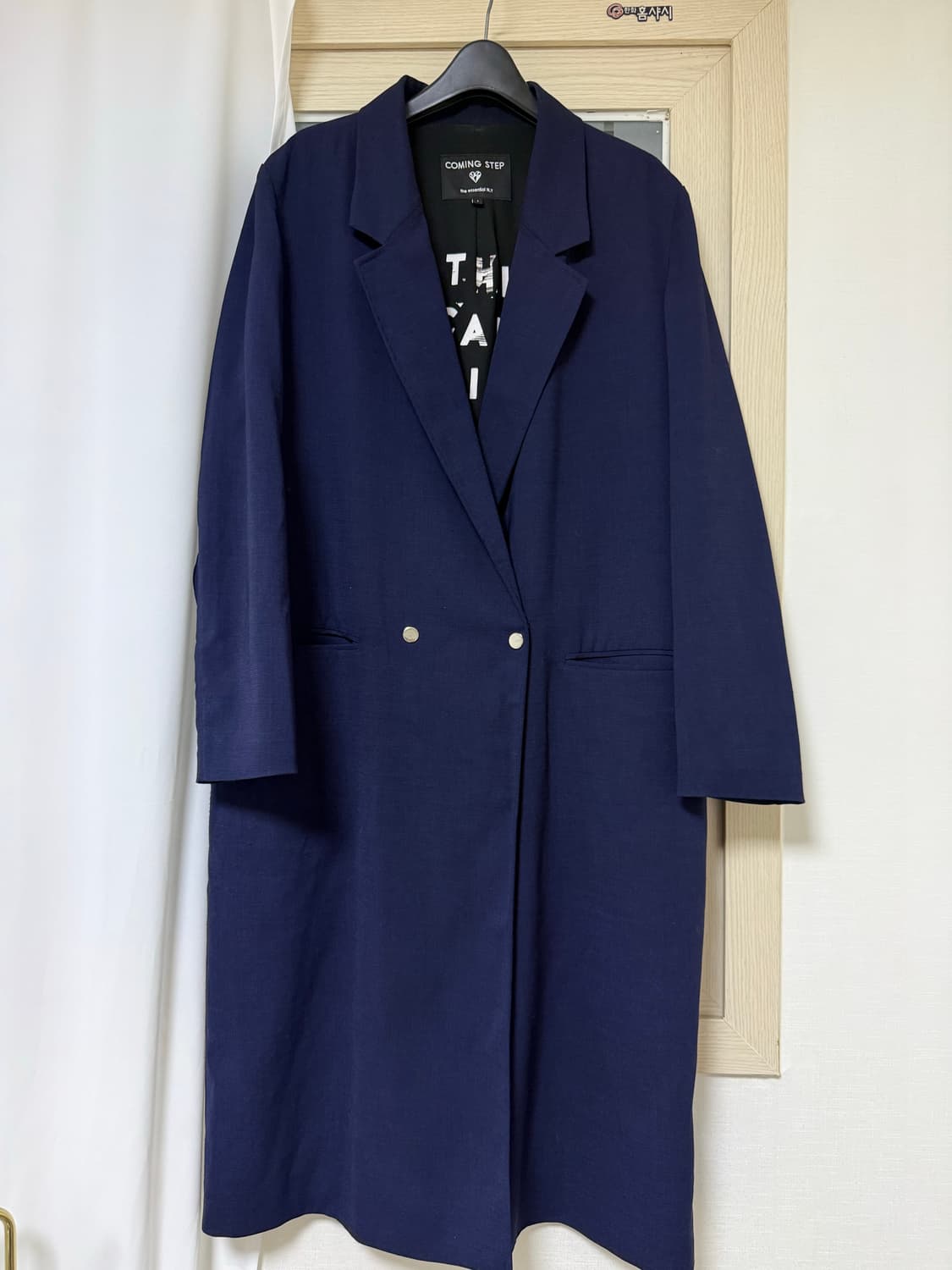 커밍스텝 간절기 롱자켓 (S/네이비) 상품이미지1