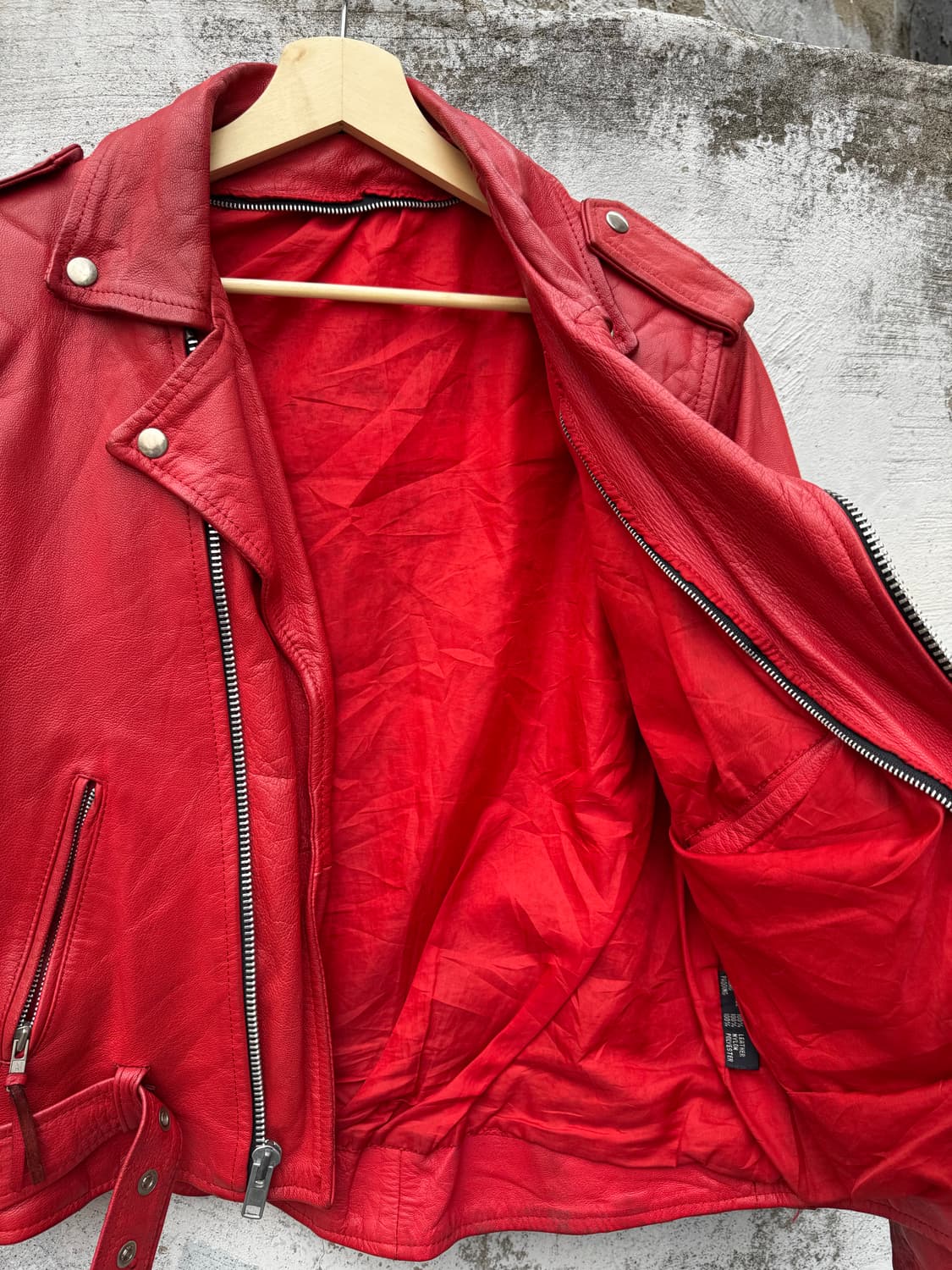 ~90‘s Double Rider Leather Jacket 상품이미지5