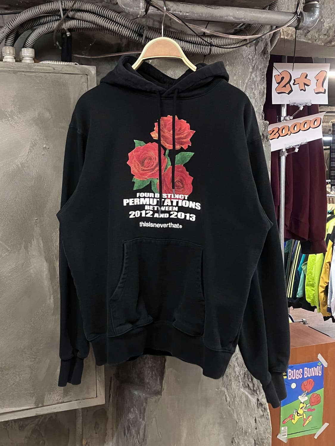 디스이즈네버댓 프린팅 후드티 블랙 M #csz3529 상품이미지1