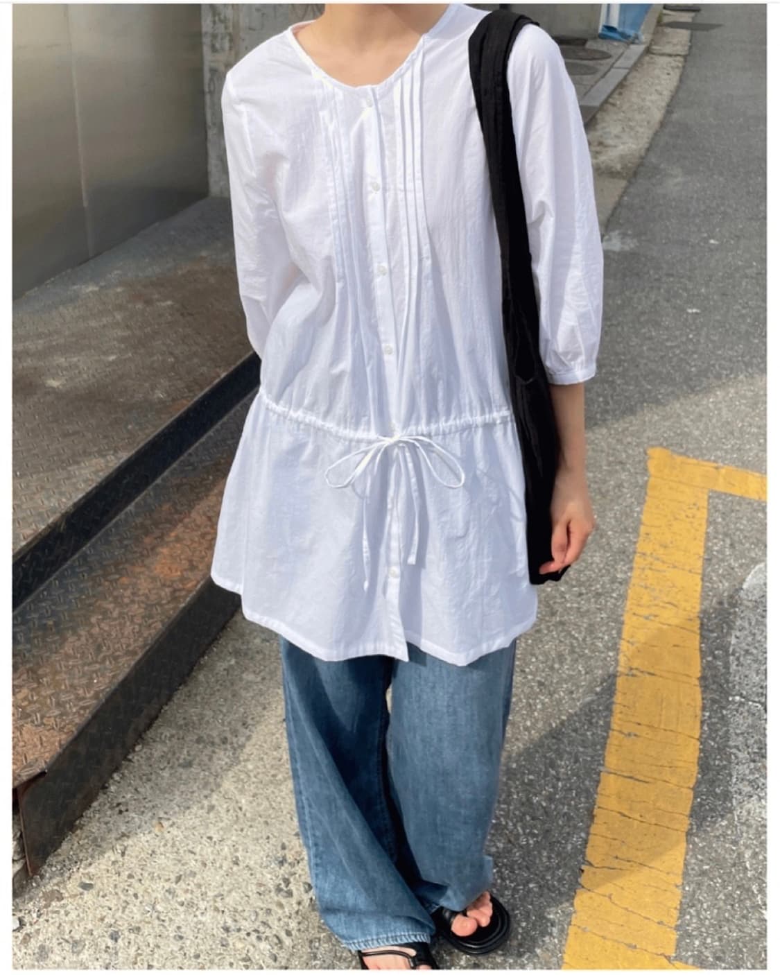 뮤어리 muary 데이지 핀턱 블라우스 상품이미지3