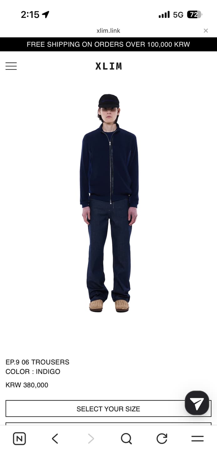 [L] XLIM EP.9 06 trousers indigo 상품이미지3