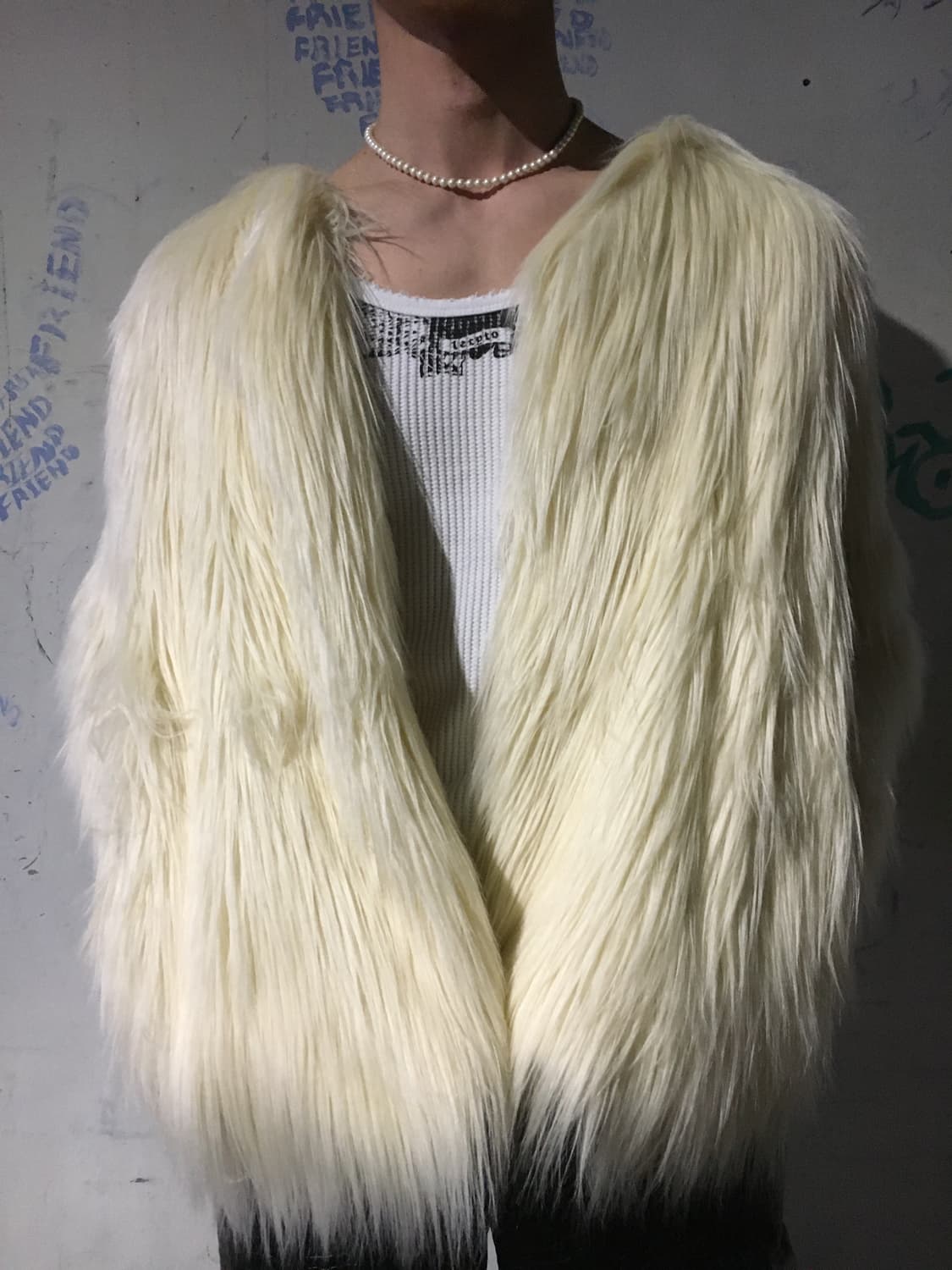 White fur jacket 상품이미지3