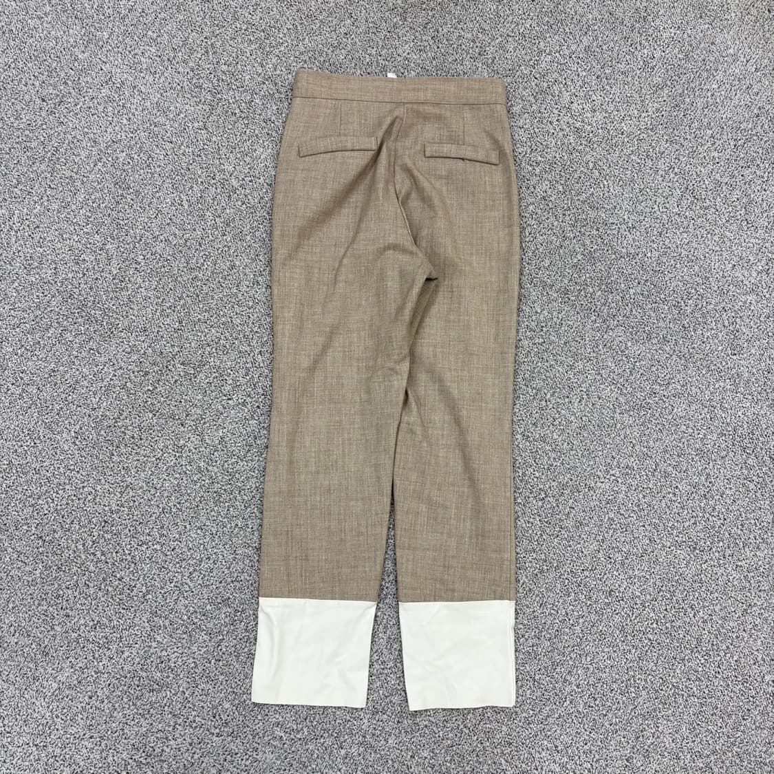 S 온업 배색 레더 슬랙스 바지 0406J 상품이미지3