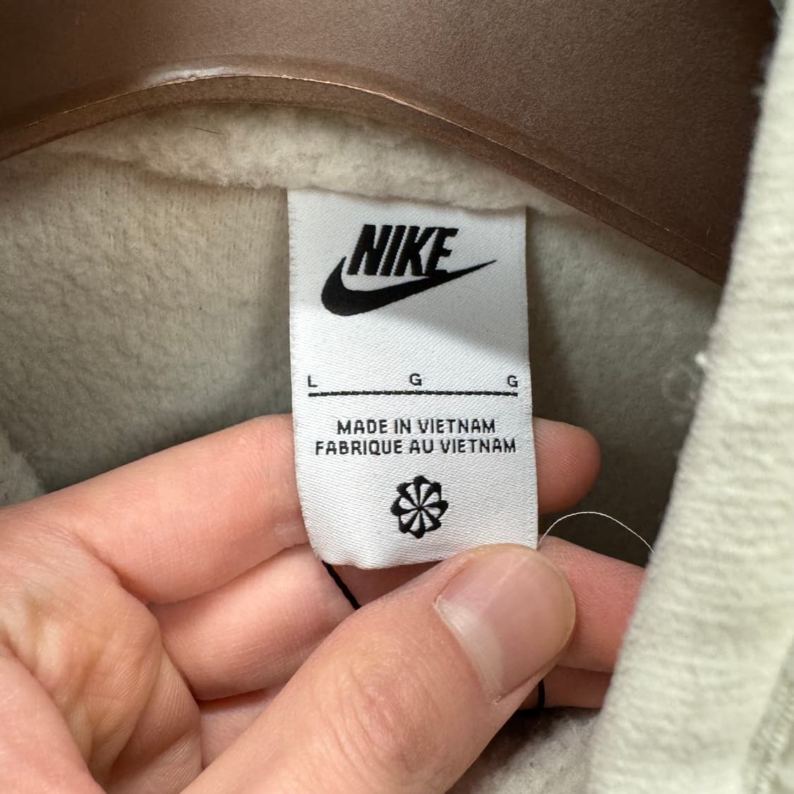 나이키 뽀글이 플리스 자켓 전면 투포켓 포인트 아이보리 상품이미지6