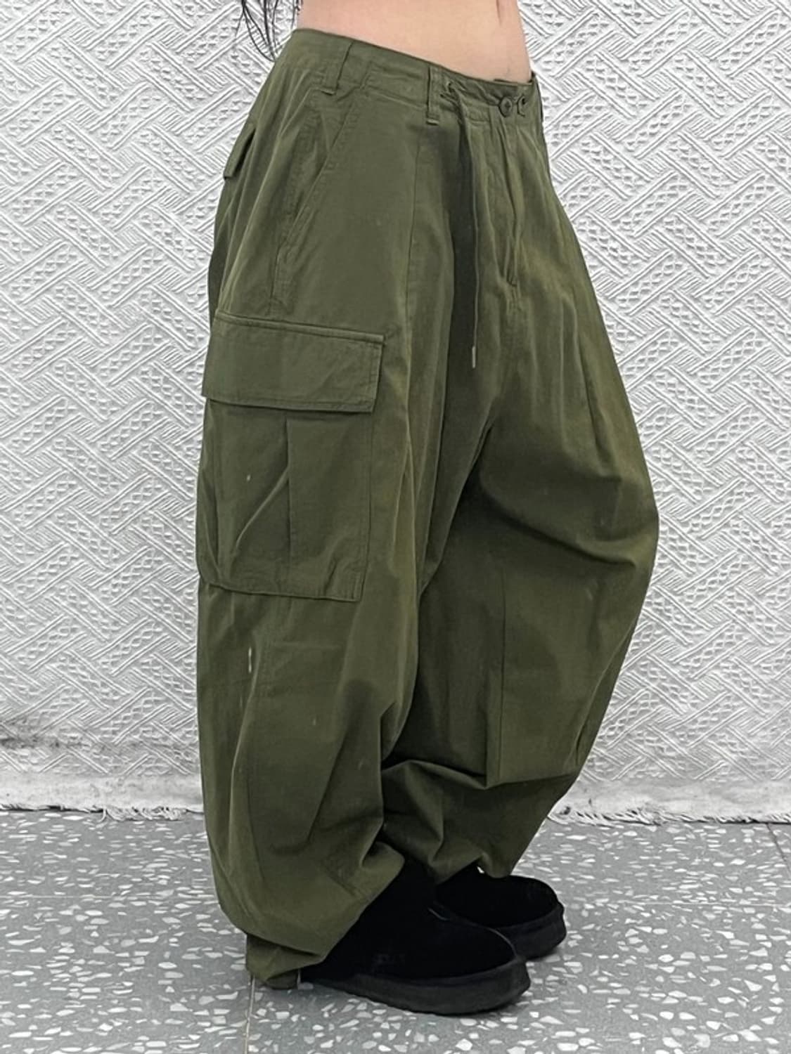 빅유니온 빈티지 힙합 오버사이즈 와이드 카고 팬츠 L C09480 상품이미지1