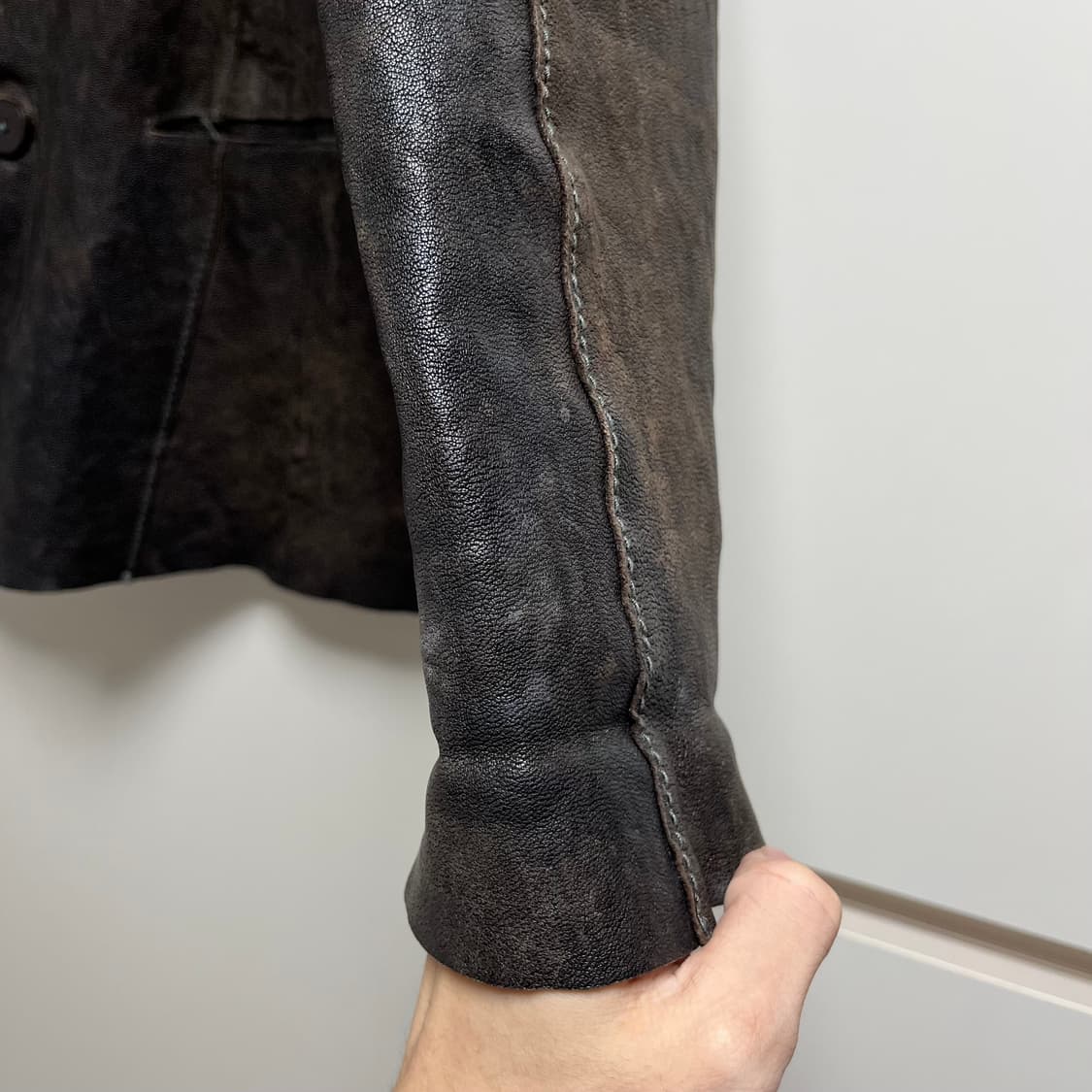 19aw 트랜짓 하이넥 램스킨 자켓 상품이미지6