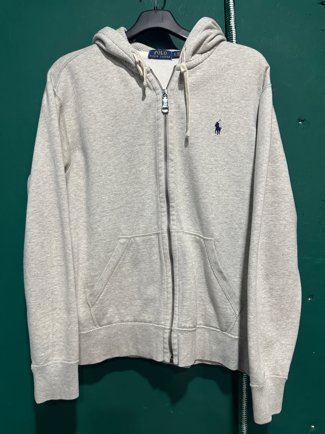 폴로 후드집업 그레이L 상품이미지1