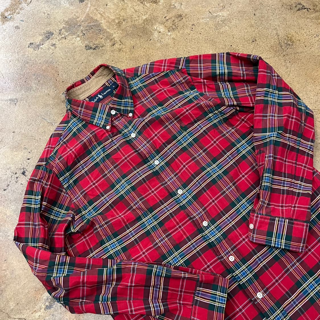 [정품/L] 폴로 랄프로렌 레드 체크 셔츠 b16 상품이미지1
