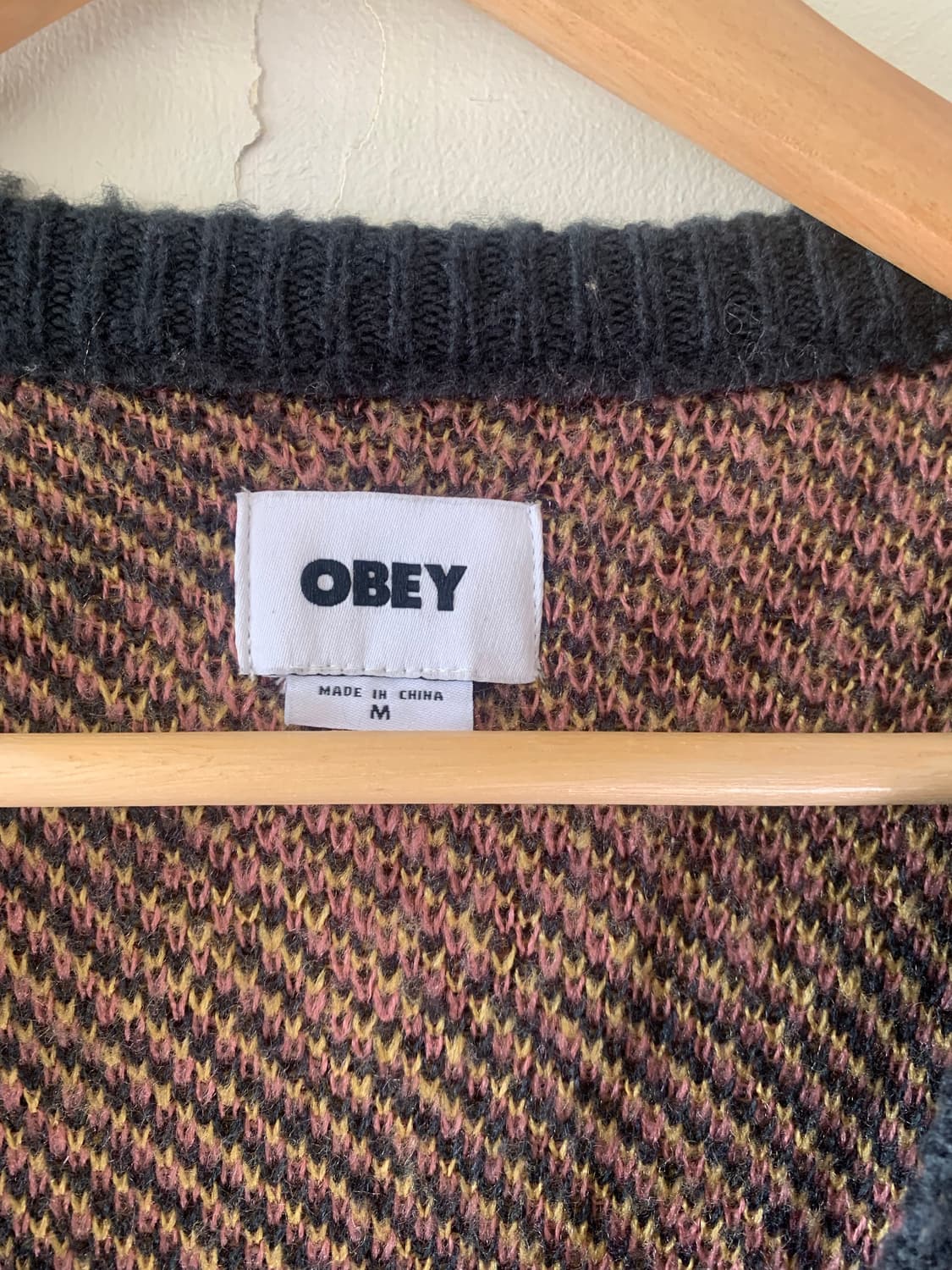 OBEY 패턴 가디건 M 사이즈 상품이미지2