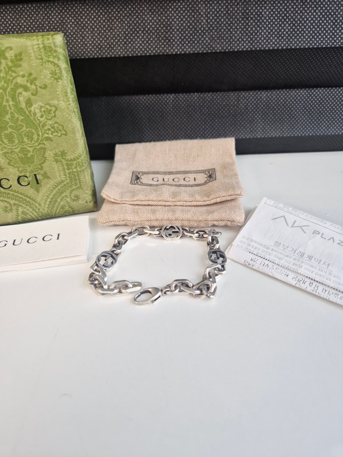 구찌 인터로킹 체인 팔찌 18호 상품이미지1