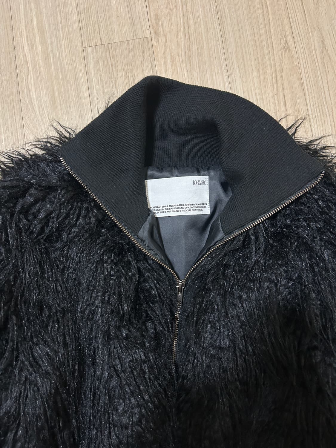 보헴서 HIGH NECK FUR ZIP UP JACKET 상품이미지3
