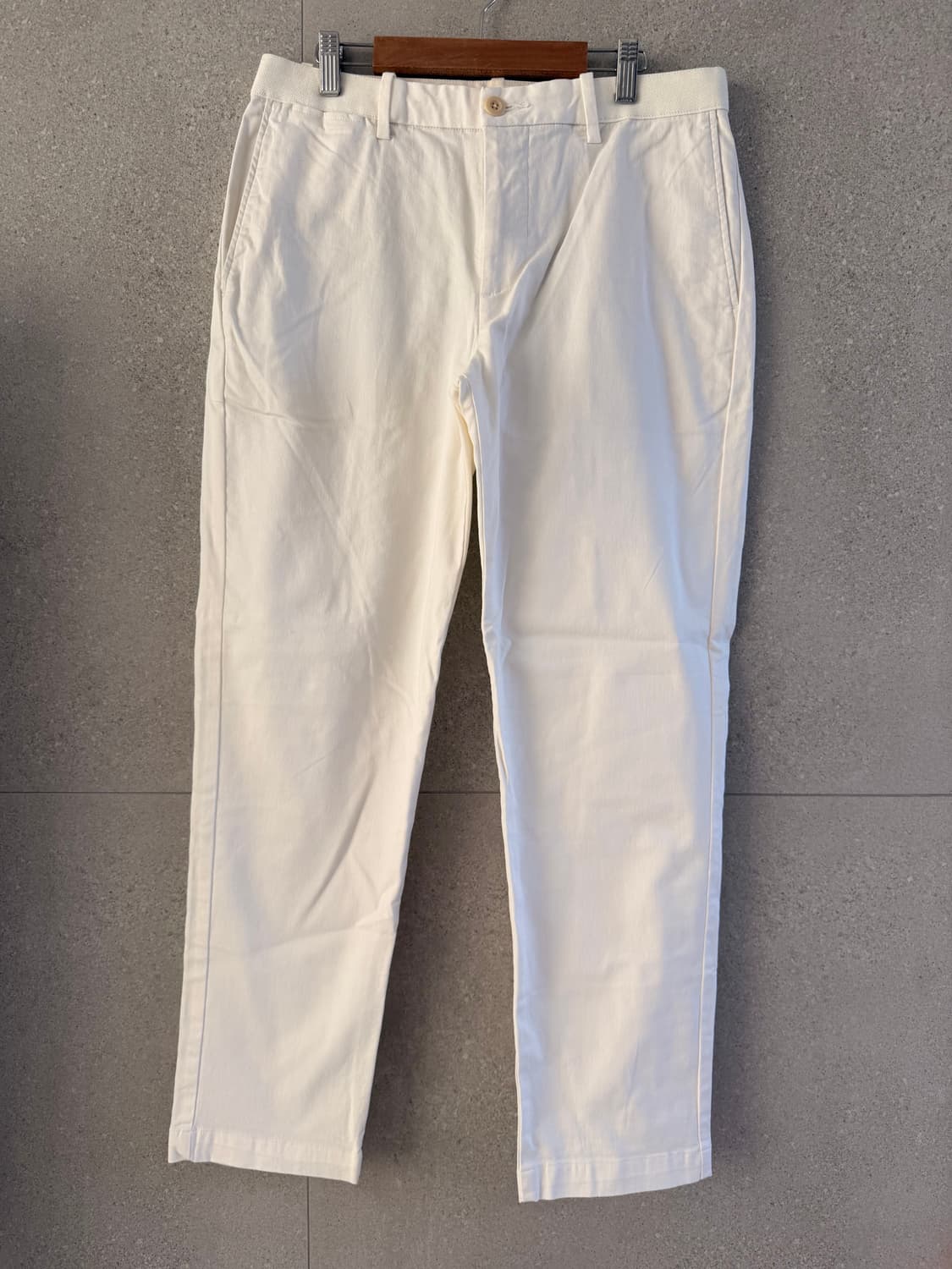 남자 유니클로 슬랙스 화이트 m 새상품 상품이미지1