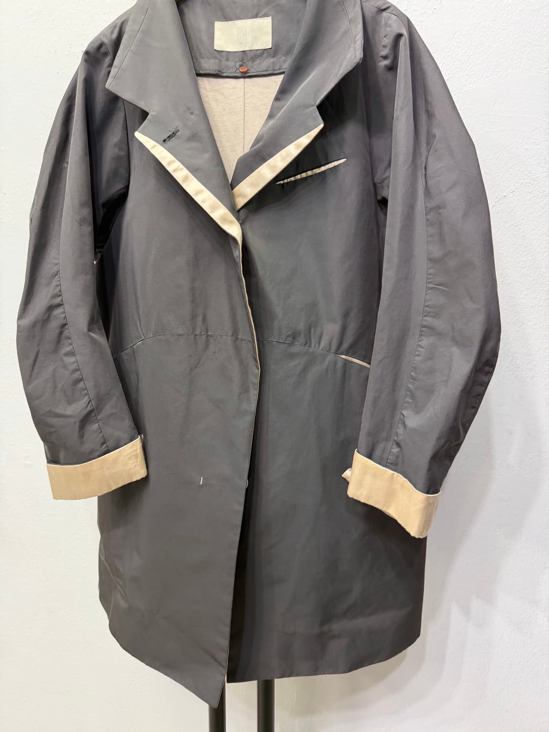 정품) KUHO 구호 오버핏 배색 카라 자켓 85 상품이미지3