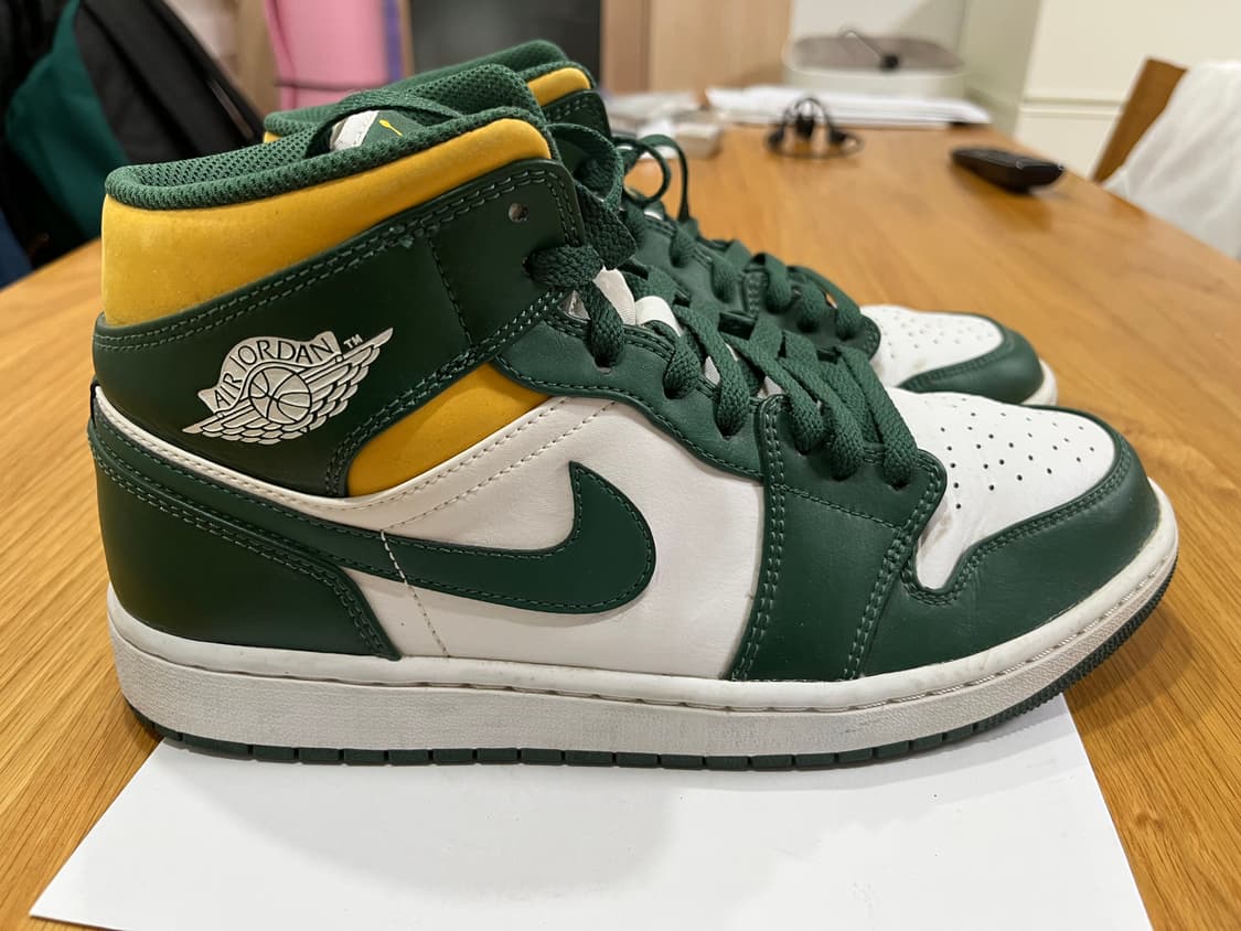 나이키 에어 조던 1 미드 그린/옐로우 Size 285 상품이미지2
