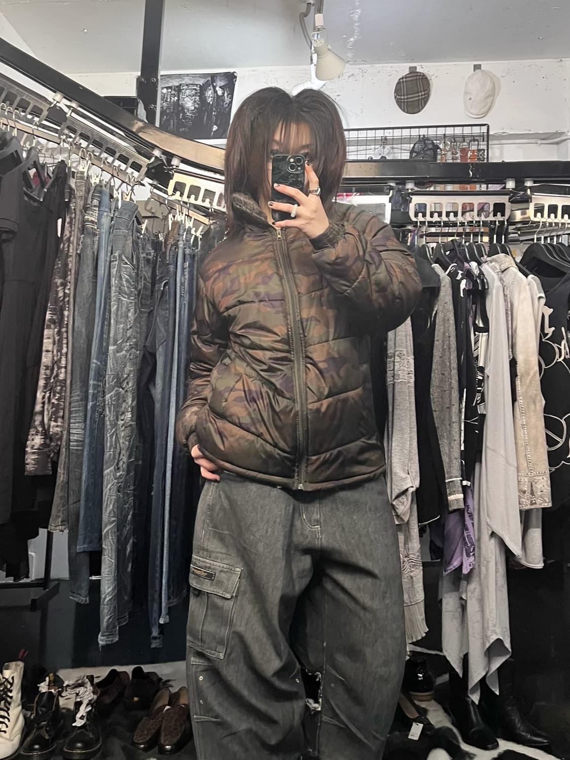 카모프린팅 패딩 상품이미지1