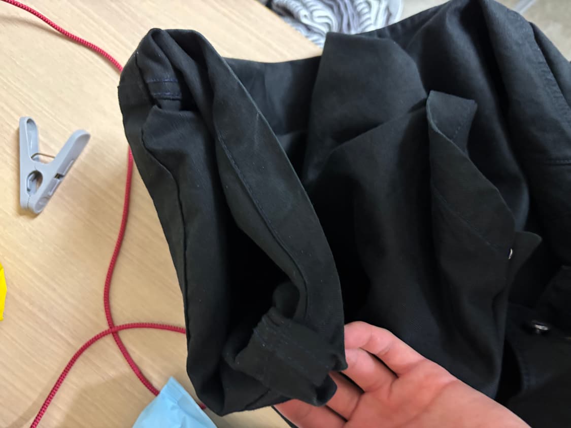 아르반 리프 커브드 팬츠 블랙 3 상품이미지5