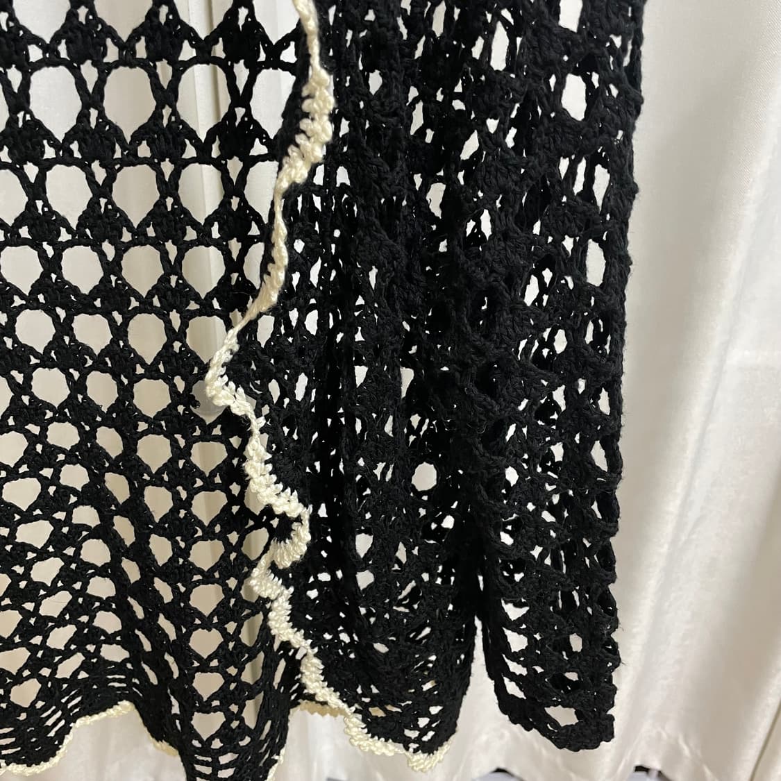 일본 빈티지 크롭 크로쉐 가디건 상품이미지4