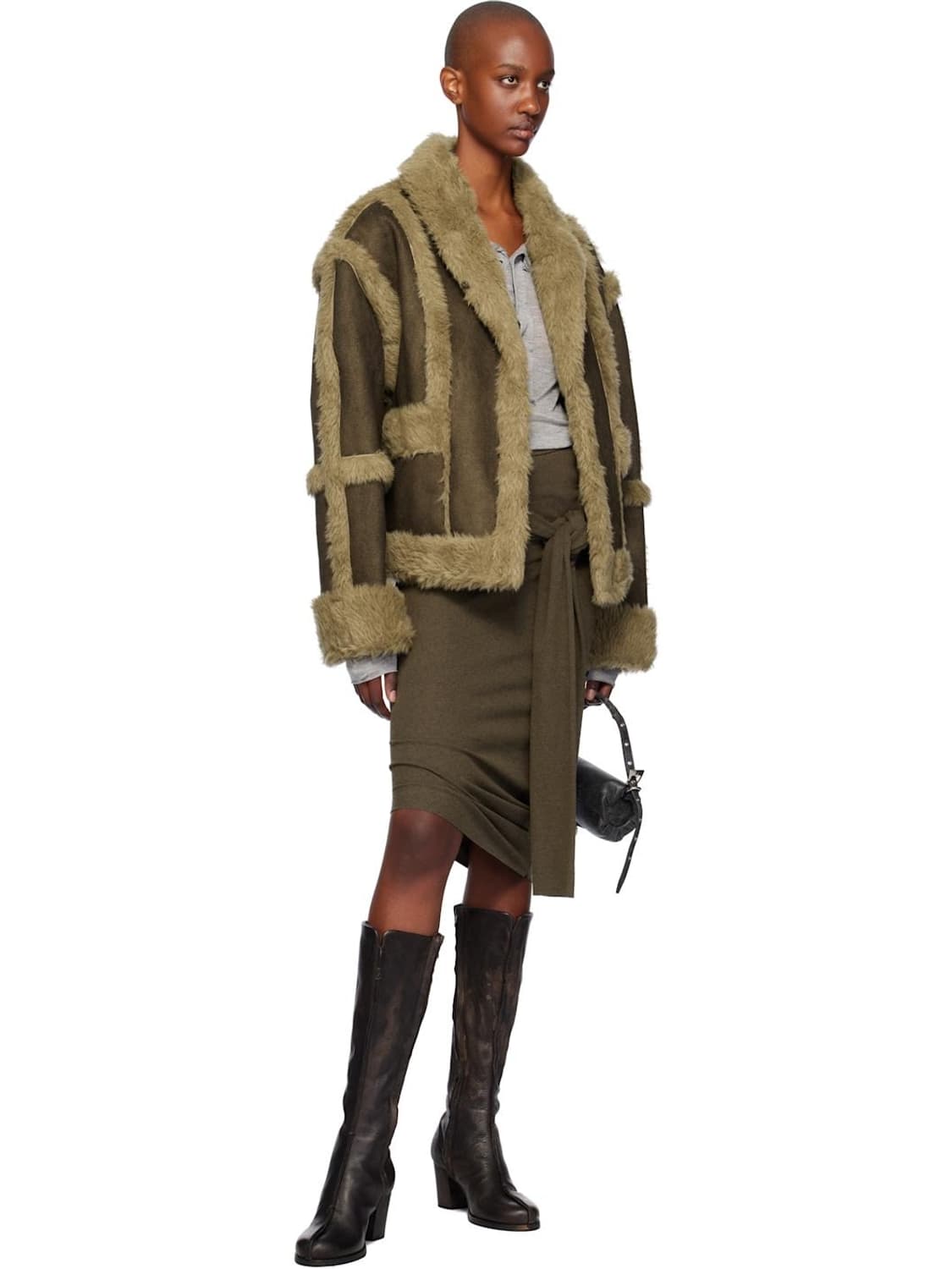 OPEN YY 오픈 와이와이 시어링 무스탕 자켓 사이즈 S 상품이미지3