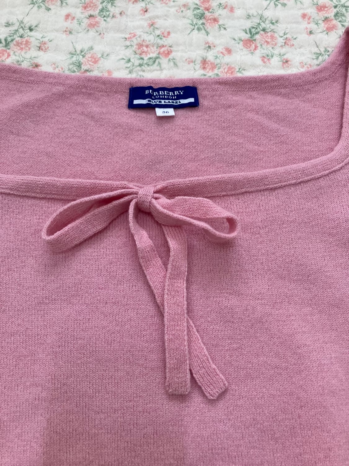 버버리 블루라벨 딸기 우유 핑크 리본 니트 1081 모리걸 y2k 스트릿 상품이미지6