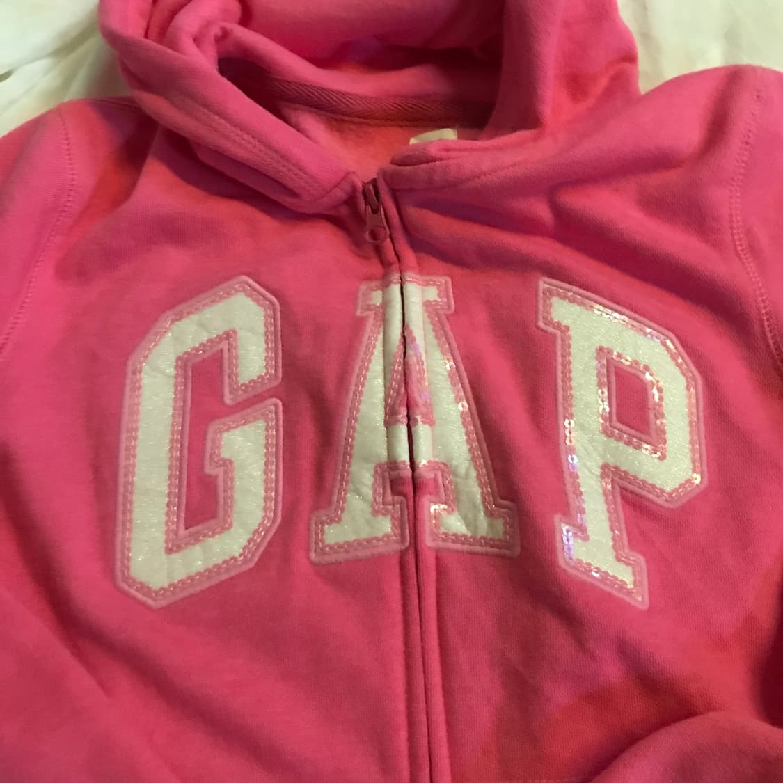 GAP 갭 대장급 글리터 핑크 후드집업 상품이미지5