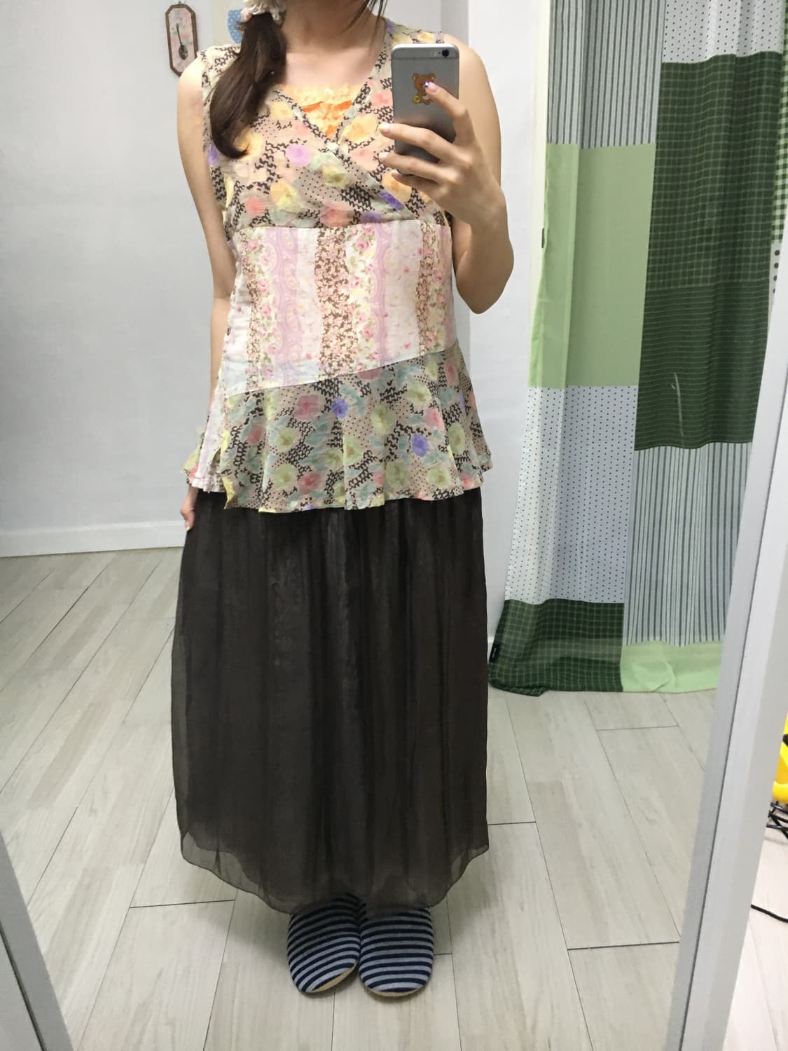 브라운 롱 샤스커트  상품이미지7