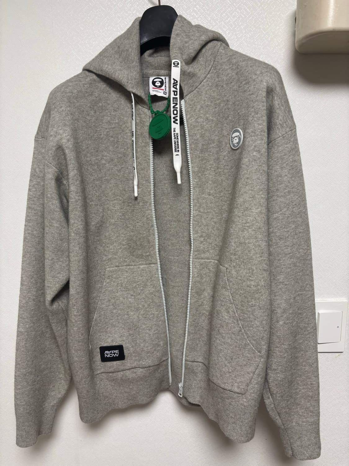 AAPE 에이프 나우 집업 니트 후드티 M 상품이미지1