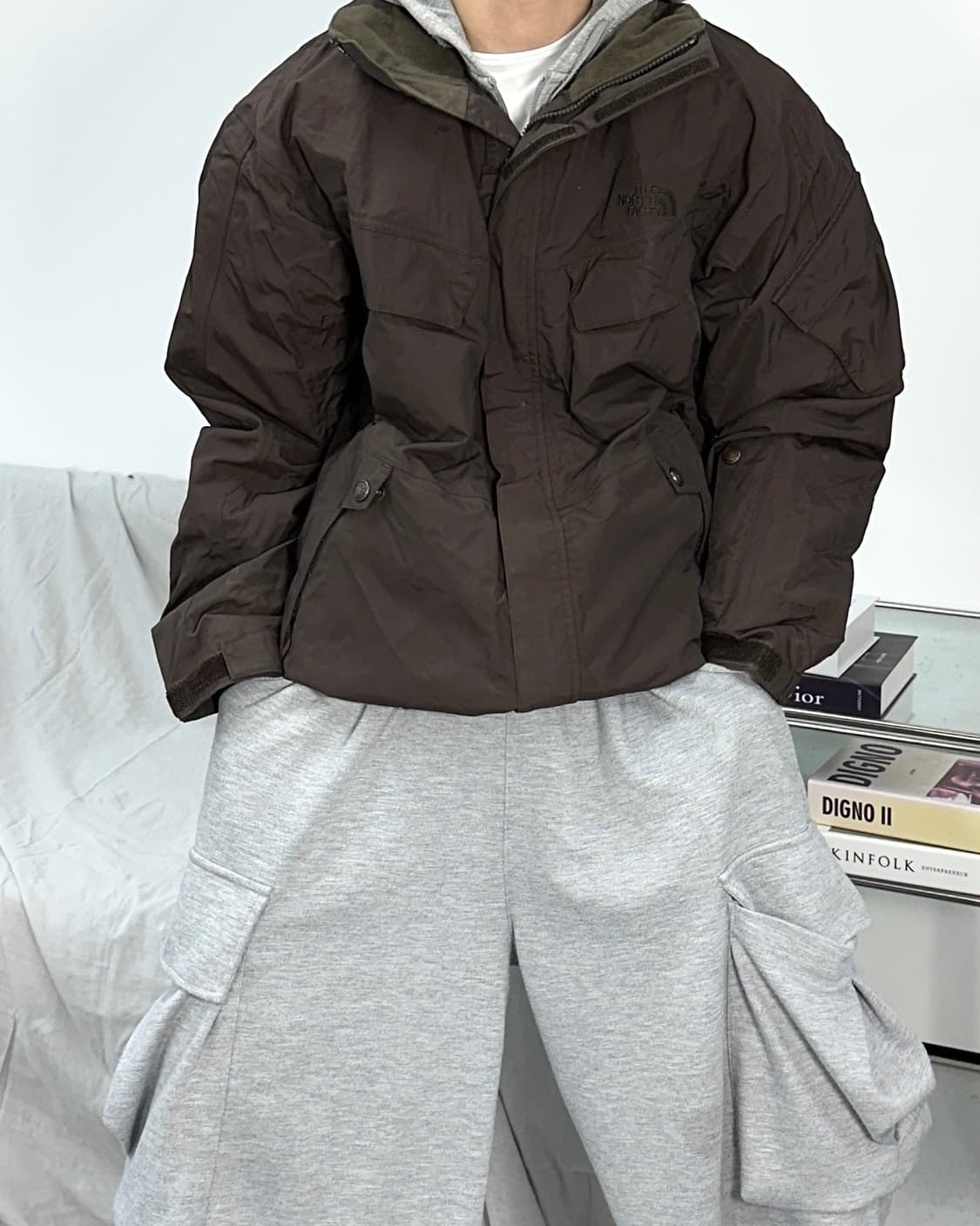 노스페이스 브라운 하이벤트 바람막이 M 상품이미지1