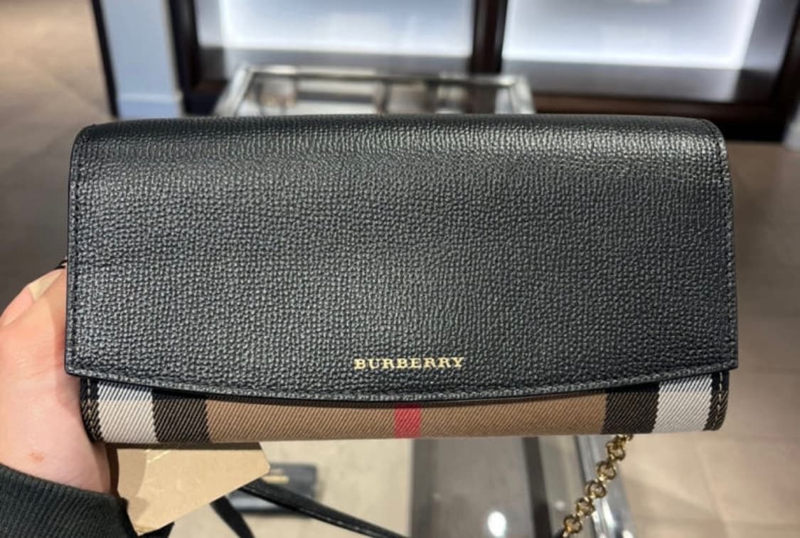 버버리 HENLEY 헨리 하우스체크 체인 숄더백 블랙 상품이미지1