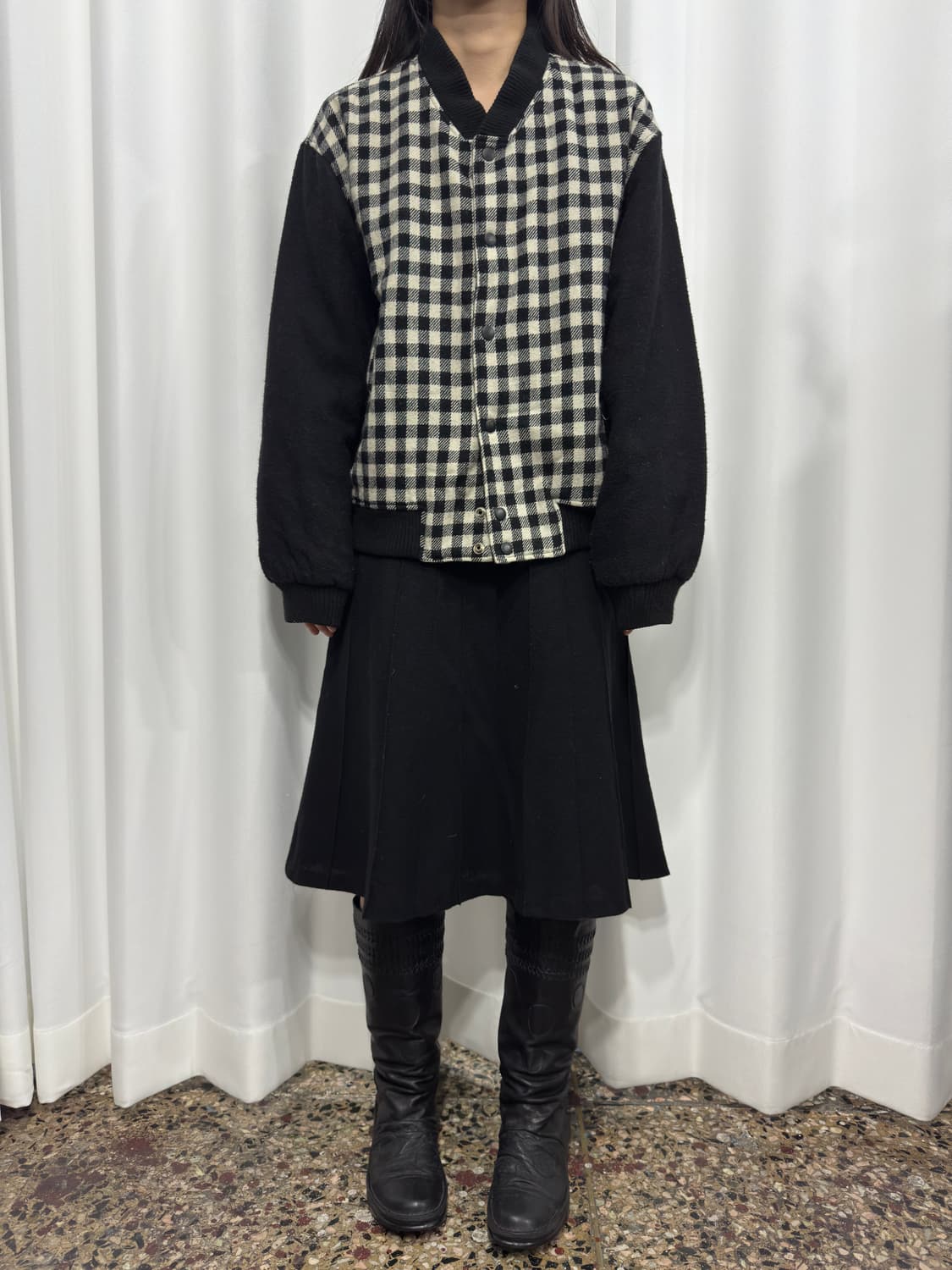 vicenza check button jacket 상품이미지2