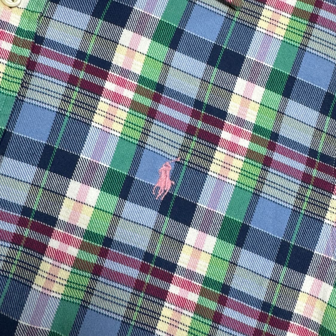 폴로랄프로렌 핑크포니 블루 체크셔츠 XL 상품이미지3