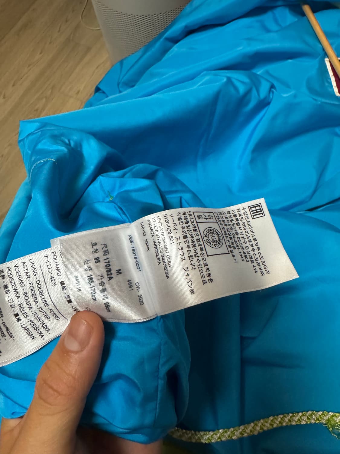 리바이스 화이트탭 마운틴 파카 라임 블루 상품이미지9