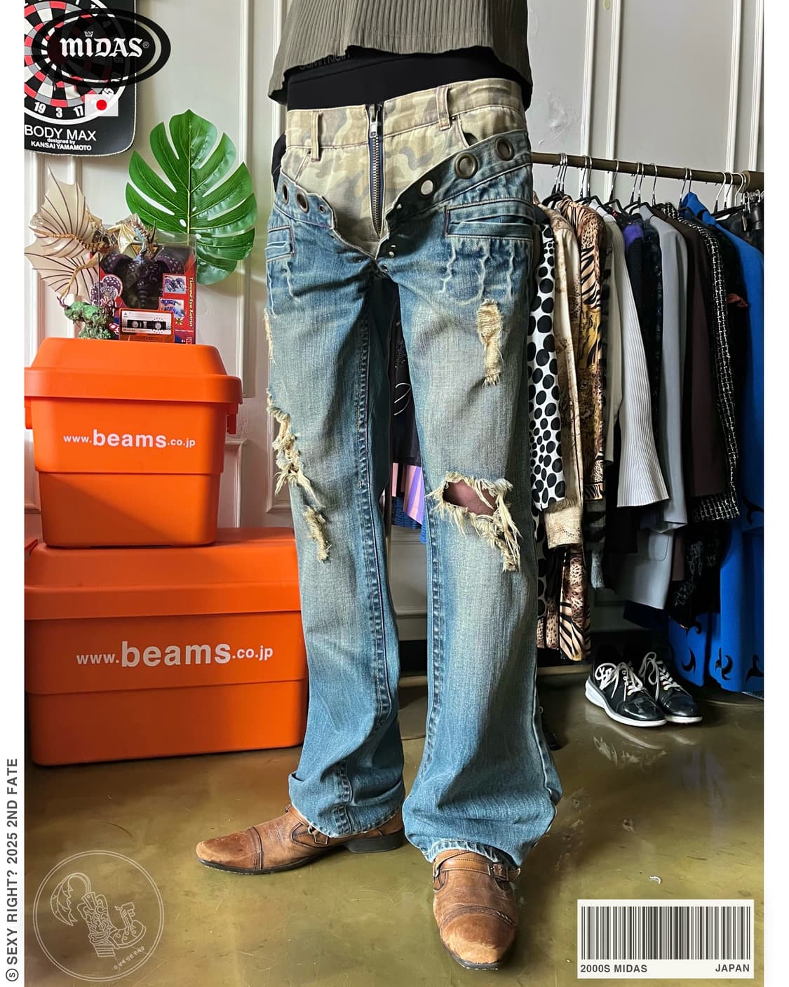 2000s Midas Camo Docking Layered Denim 상품이미지1